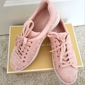 Michael Kors Poppy Embroidered Logo Jacquard Platform Sneaker